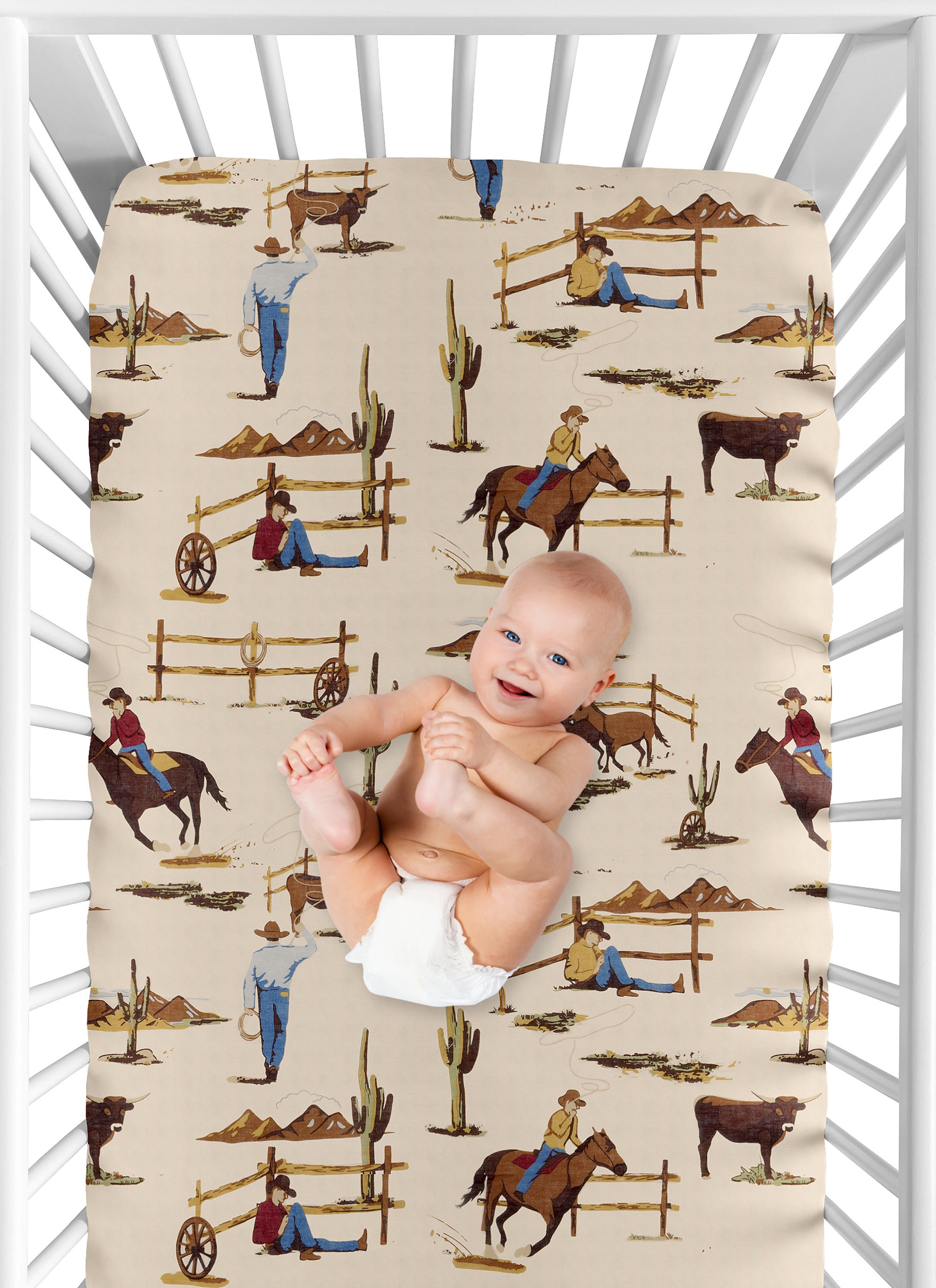 Sweet Jojo Designs Wild West Cowboy Fitted Crib Sheet Reviews Wayfair